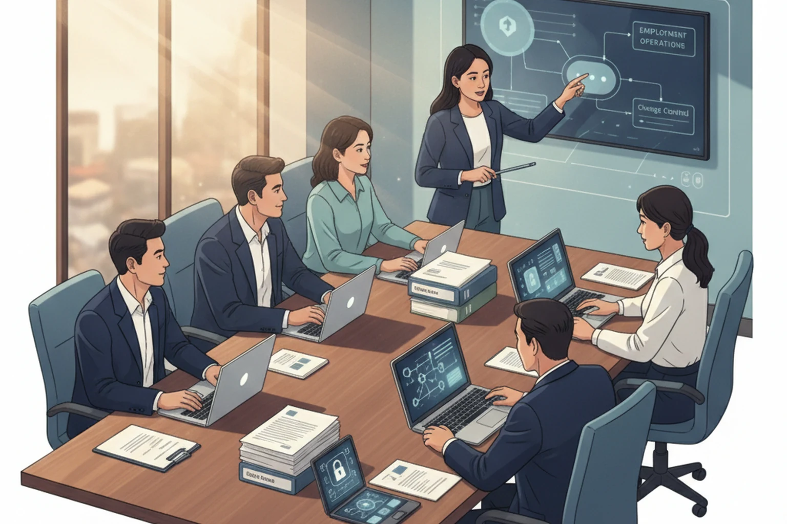 Employment Operations: Change Control Record editorial illustration