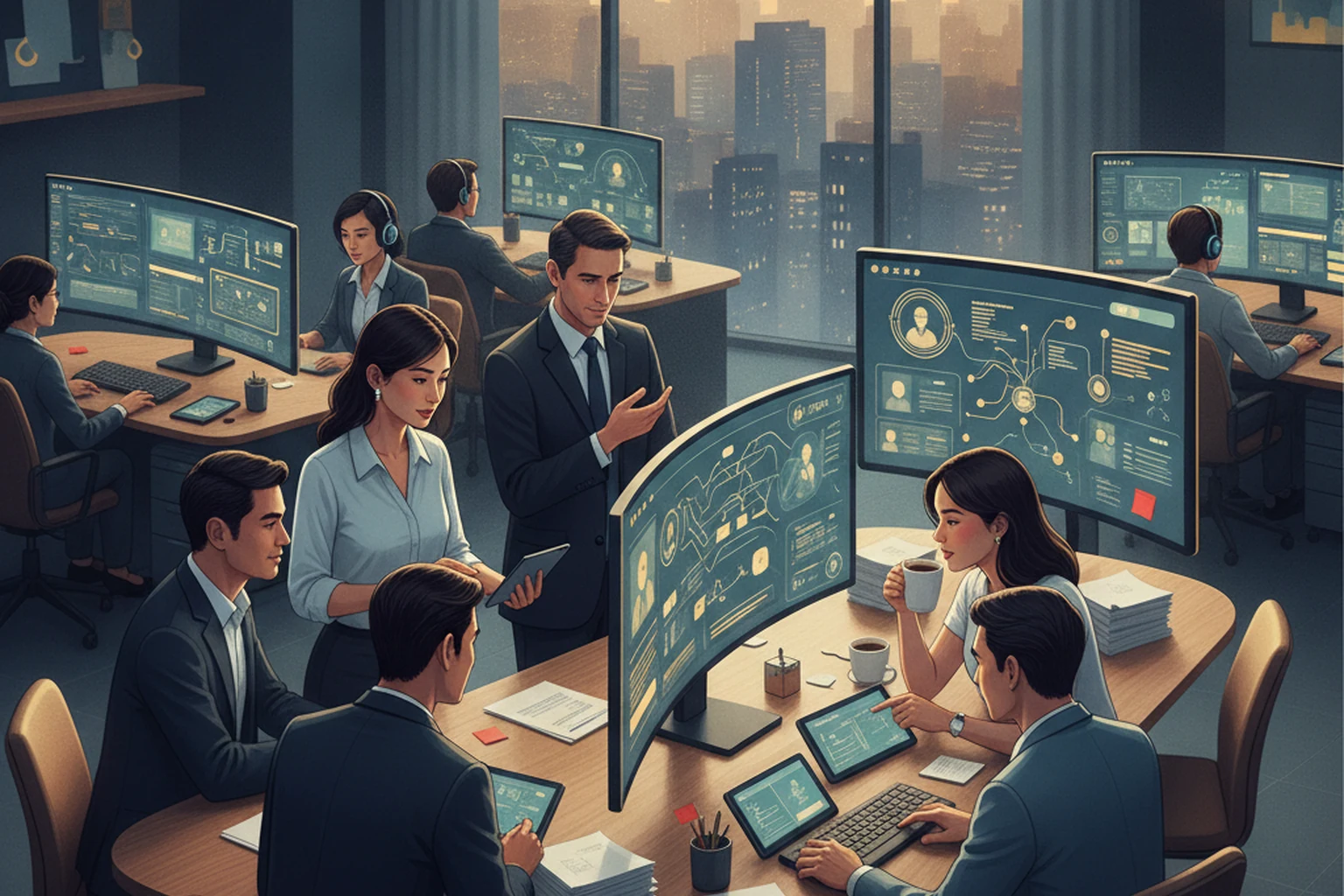Employment Operations: Exception Queue Triage editorial illustration