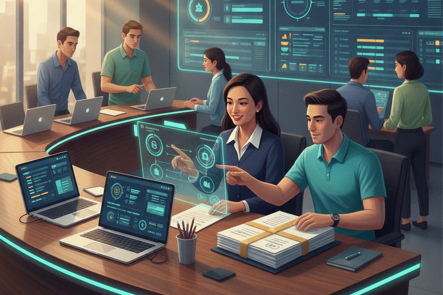 Employment Operations: Handoff Acceptance Log editorial illustration