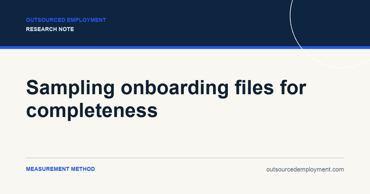 Thumbnail for Sampling onboarding files for completeness